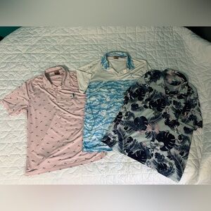 Set of 3 Bobby Jones Gold Course Polo Shirts